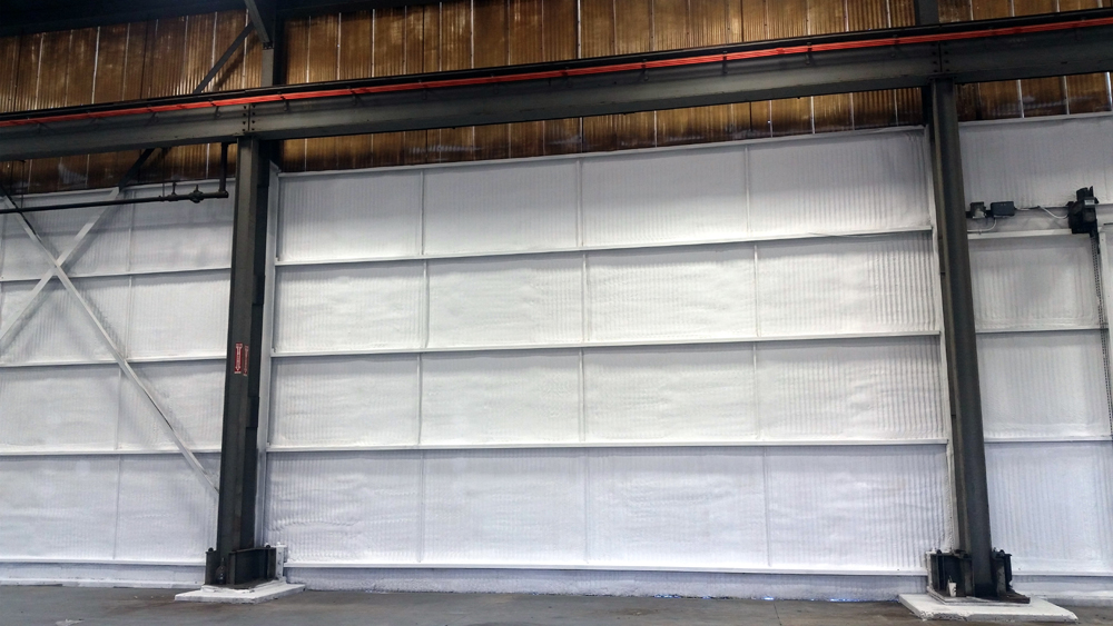 closed cell spray foam industrial building wall