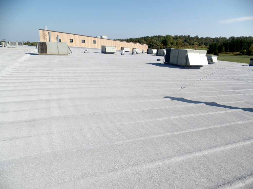 completed spf roofing